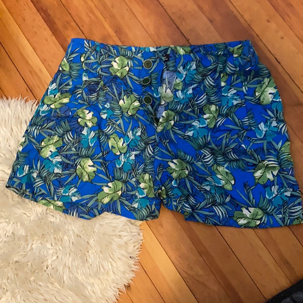 ZARA high waisted floral print shorts